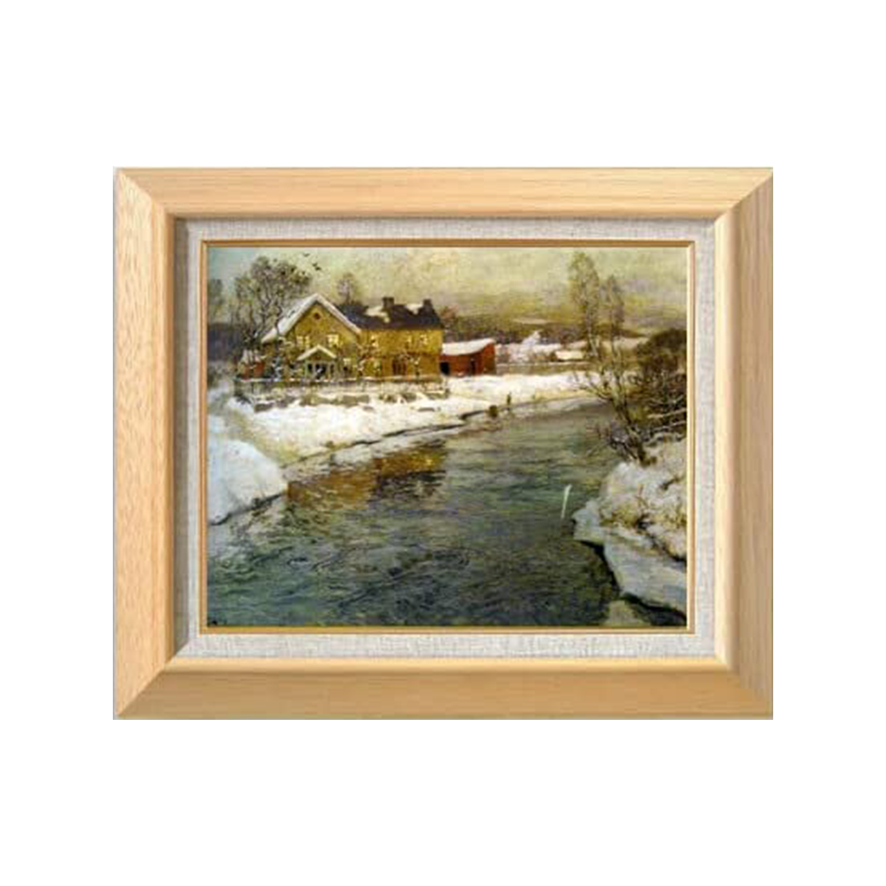 Frits Thaulow | Cottage by a Canal in the Snow F6 - Commo Art 風景画 　