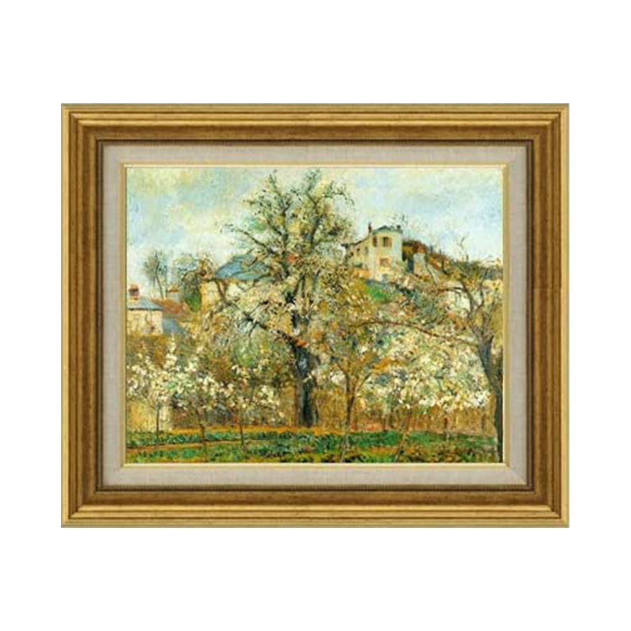 Camille Pissarro | The vegetable garden with trees in blossom spring pontoise F6 - Commo Art 風景画 　