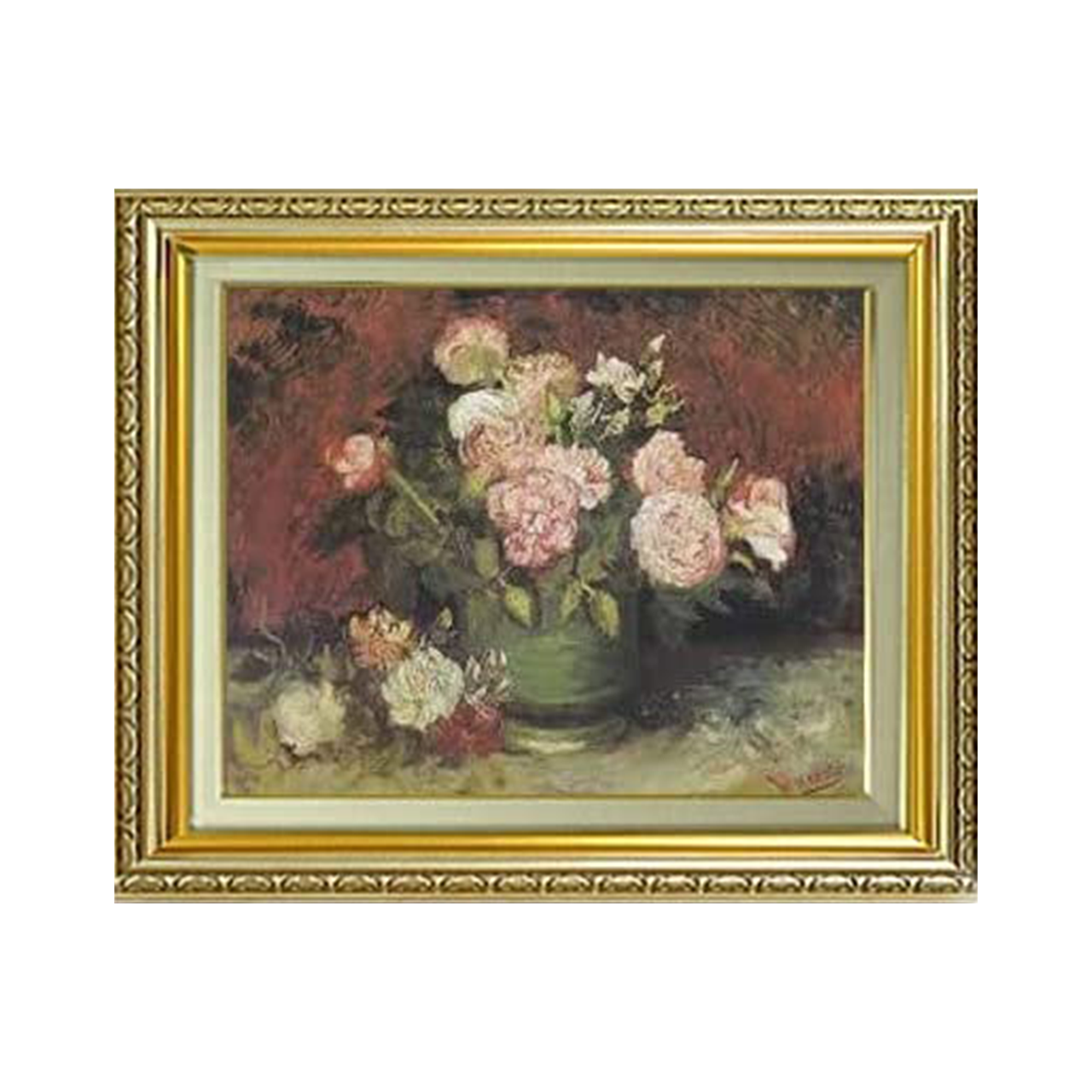 Vincent van Gogh | Bowl with Peonies and Roses F6 - Commo Art 静物画 　