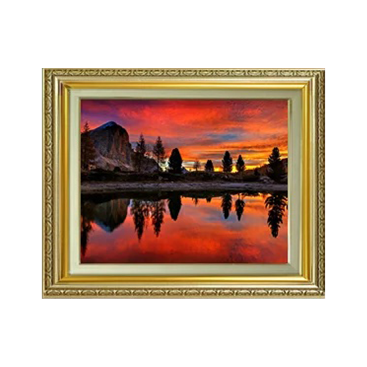 Original Painting | Dolomites - Night Burning Sky F6 - Commo Art 風景画 　